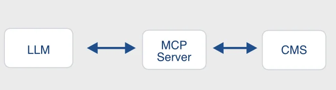 **"Ohne MCP bedient der Nutzer direkt die Software über das CMS, das mit einem LLM kommuniziert.

Mit MCP gibt der Nutzer Anweisungen an das LLM, das über den MCP-Server mit dem CMS zusammenarbeitet."**